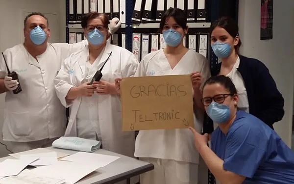 Teltronic dona material sanitario y equipos de radio para la lucha contra el COVID-19