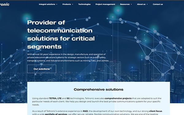 Teltronic mejora sus canales de comunicación con una nueva página web