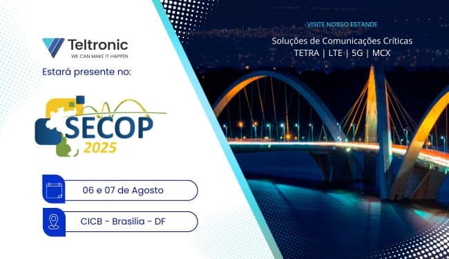 Teltronic en el SECOP 2025 en Brasilia, los días 6 y 7 de agosto de 2025