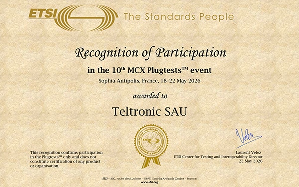 Teltronic consolida su compromiso con la interoperabilidad en su décima participación consecutiva en los ETSI Plugtests